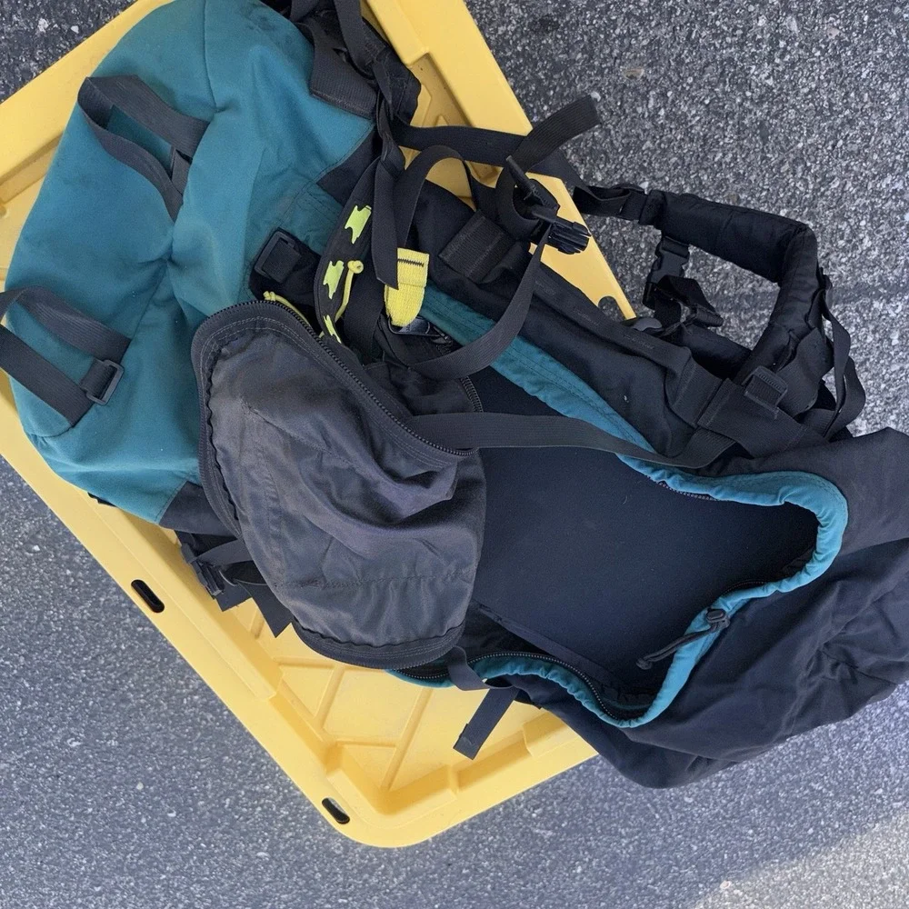 Vtg Mountainsmith Backpacking Pack Black Teal Heritage Internal Aluminum Frame
